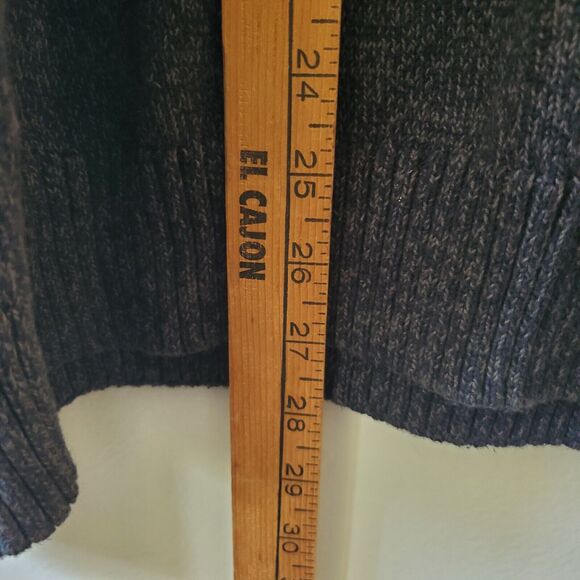 Tricots St Raphael Mens L Gray Cotton Acrylic Knit 1/4 Zip Sweater Fleece Alpine - Picture 8 of 14